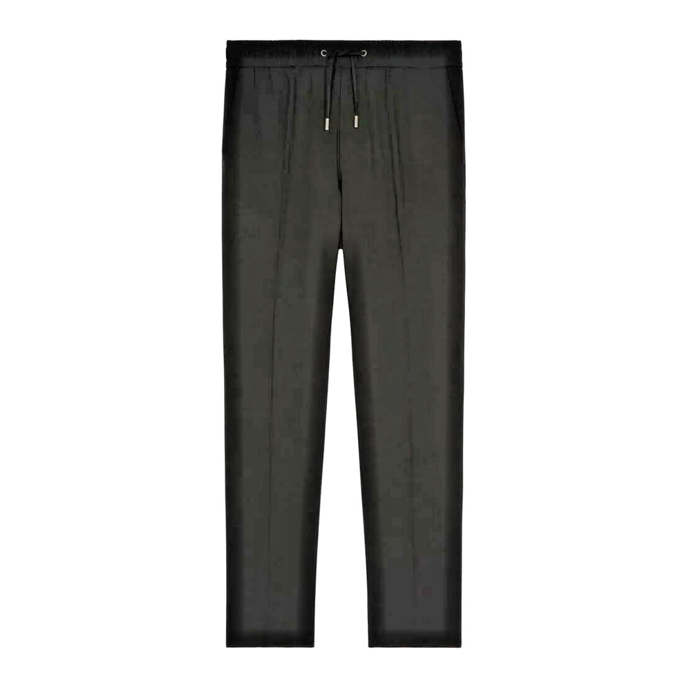 The Kooples Paris Men’s Elasticated Wool Trouser Cuff Hem 38 US BLACK EU 46 $345